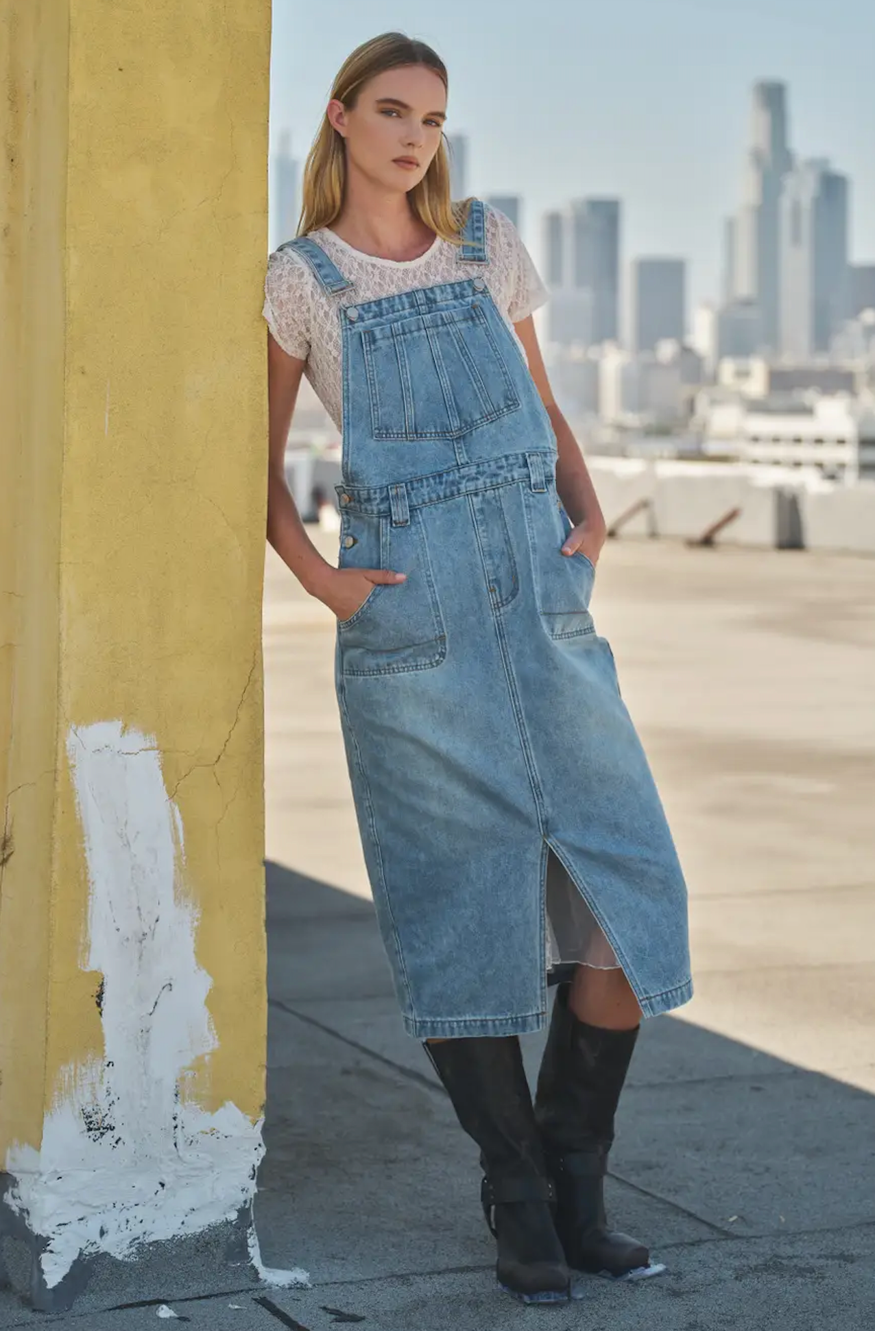 overall blue jean dress Denim Midi M Available Sizes:Small (6-8) Featuring racerback drop shoulder Black Glitter Maxi Dress